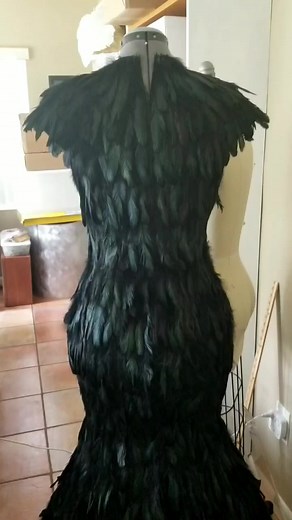 Feather Dress Couture: Stunning Raven Queen Inspired Look