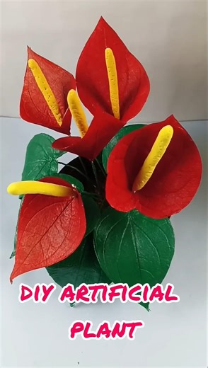 DIY Artificial Plant 🌿 #diy #diypapercrafts #viralcraft