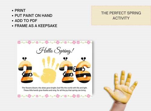 2026 Christian Spring Handprint Craft for Sunday School or Homeschool