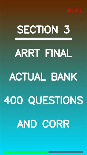 Arrt Final Actual Bank 400 Questions And Corr Latest