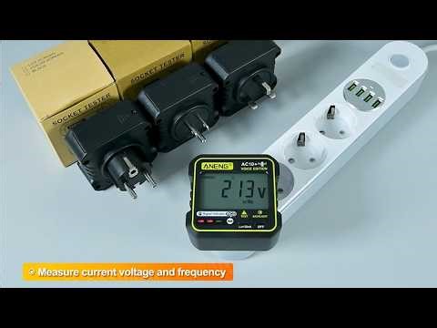 Voice Broadcast Socket Tester! ANENG AC10+ US EU Plug Polarity Voltage Detector Tool
