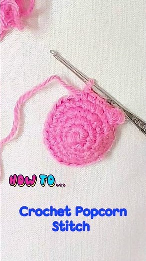 How to crochet popcorn stitch for beginners #learntocrochet #howtocrochet #crochettutorial