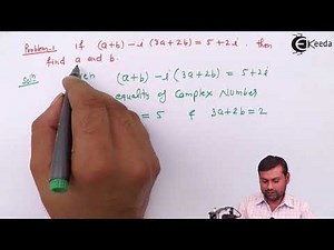 Equality of Complex Numbers - Example 1 - Complex Numbers - IIT JEE Mathematics Video Lectures