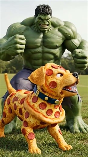 Hulk vs dog 🐕 | funny | animation shorts #viral #trending #pizza #hulk #dogcartoon #DreamScreenAI