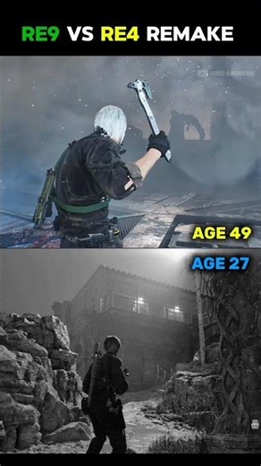 Re9 Vs Re4 Remake Comparison #residentevil #leon #re4