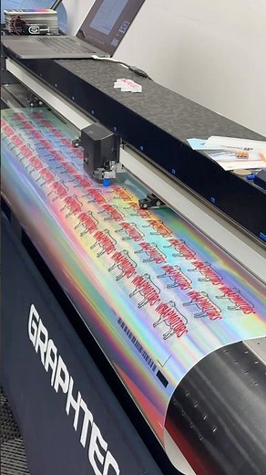 Graphtec FC9000 Die cut. Finally settings for die cut stickers 😎 #graphtec #stickers #printing