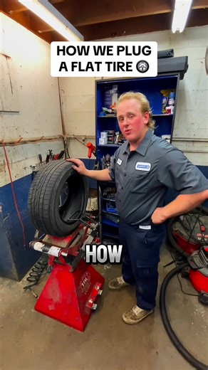 Ever wondered how plugging a flat tire works? 🤔 Well here you go 🛞 #car #carsoftiktok #cartiktok #tires #flattire #carmaintenance #gillspoints