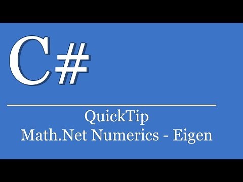 QuickTip #422 - C# Visual Studio Tutorial - Math .NET Numerics - Matrix Eigenvalues and Eigenvectors
