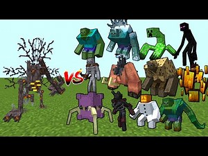 Mutant Creaking VS Mutant Mobs - Minecraft Mob Battle -