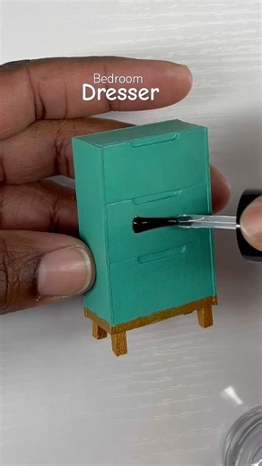 How to make a miniature dresser#shorts#crafts#miniaturediy#dollhousefurniture