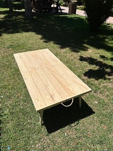 Folding 44x22 Inc Camp Table, Solid Beech Wood, Wooden Camp Table, Portable Table, Natural Wood Table, Outdoor Picnic Table - Etsy