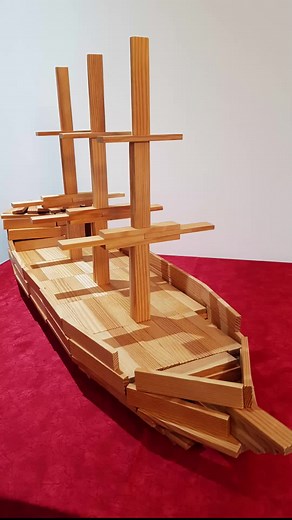 Mesmerizing Boat Construction with Kapla Blocks