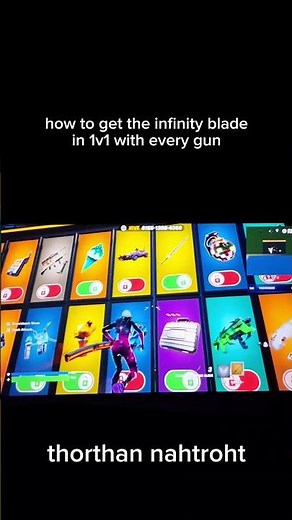 how to get the infinity blade in 1v1 with every gun #fortnite #fortniteshorts