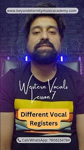 Lesson 7: Different Vocal Registers| Easy Beginner Tutorial of Western Vocals #westernsingingclasses
