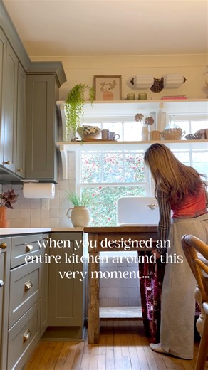 5.6K views · 32 reactions | Kitchen Sink Curtain DREAMS 朗 All kitchen details linked HERE… https://addisonswonderland.com/the-final-reveal-of-our-wonderland-cottage-green-kitchen-renovation/ | Addison's Wonderland Blog | Facebook