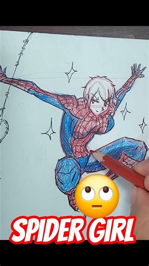 sketch spiderman girl