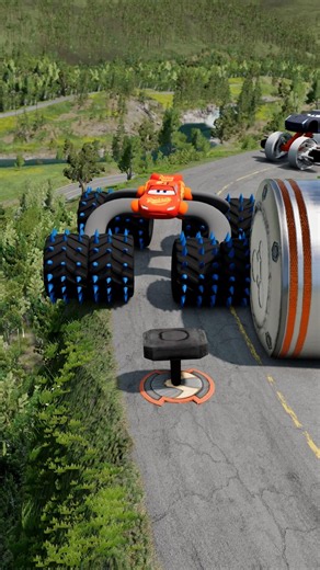 Big Tires Cars Vs Bollards