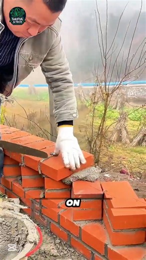 From Ordinary Red Bricks to a Timeless Wall of Art | Master Craftsmanship #viral #trending