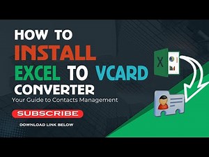 how to install Excel to Vcard converter software
