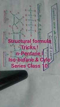 “Structural Formula Trick: n-Pentane, Iso-butane & Cyclo Series Explained | Class 10 Chemistry”