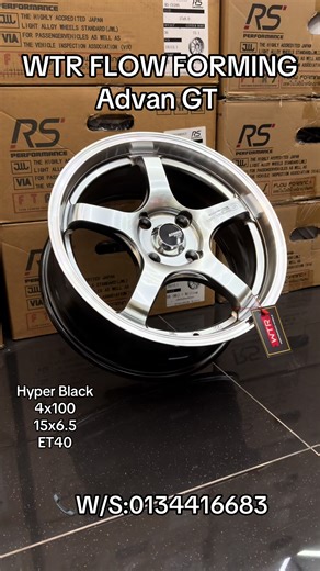 WTR Flow Forming Advan GT Hyper Black Wheels
