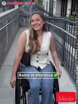 Amputee lady wheelchair user | accessible living space