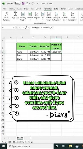 Excel Overtime Calculator — Auto-Compute Hours in Seconds ⏱️