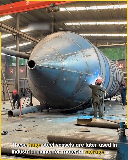 Heavy Steel Tank Manufacturing Process. #SteelFabrication #IndustrialMachinery | Fun club