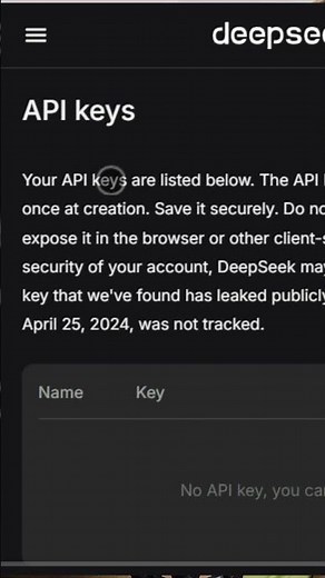 How to Get DeepSeek API Key (Step-by-Step Guide) #apiaccess #deepseek #aishorts