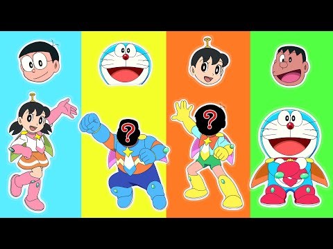 Looking the head of Doraemon, Nobita, Takeshi Gouda, Shizuka | Doremon Adm Cartoon