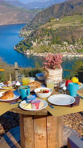 3.2K views · 24 reactions | A breakfast here with the view on Lugano Lake in early spring?! Tag someone!  @hotelserpiano 冀‍⬛ | @switzerland.hotels team ✨ #Switzerland_Hotels  #Ticino #Serpiano #beautifulhotels #ticinomoments #switzerland_vacations #switzerland | Switzerland.Hotels | Facebook
