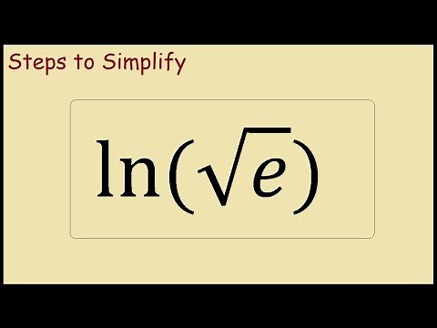 How to simplify ln(sqrt(e))