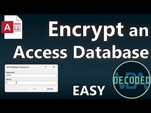 How to Encrypt a Microsoft Access Database