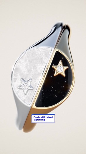 Pandora ME Halved Signet Ring | Pandora Jewelry