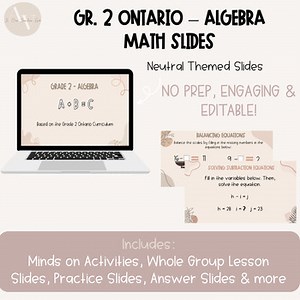 Grade 2 Ontario Digital Math Slides - Algebra | PowerPoint   Google Slides
