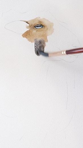 Watercolor sheep Longer video in the comments | Painted Wing