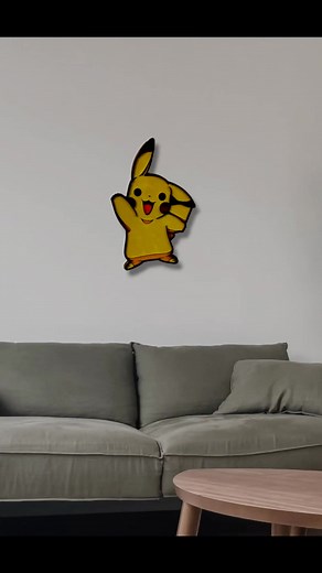 Cuadro Multicapa de Pikachu en MDF