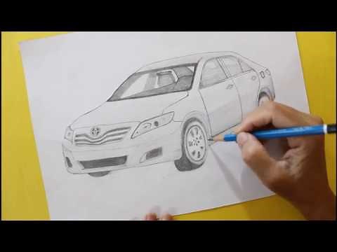 How to draw a Car Toyota Camry for beginners easy car drawing