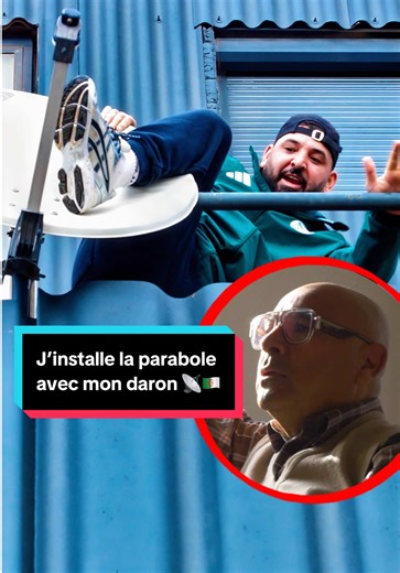 Installation de la parabole pour le match de l'Algérie