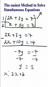 ELIMINATION METHOD OF SOLVING SIMULTANEOUS EQUATIONS!