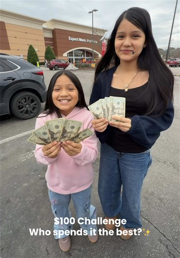 $100 Challenge ✨ Who spends it the best? @target @BEING FRENSHE @THE OUAI #daughters #shopping #fypシ゚viral #viral #viralvideo