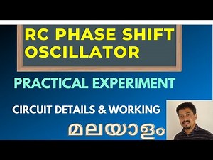 RC Phase shift Oscillator using BJT Malayalam - Practical Experiment - circuit details and working