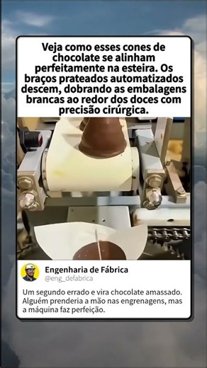 A precisão hipnotizante das máquinas de embalar chocolate