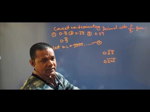 How to convert non terminating recurring decimal into rational number P/q form