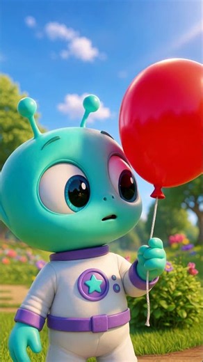 Zumi Meets a Balloon 🎈 | Cute 3D Animated Short for Kids 👽