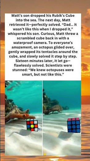 Incredible Octopus Solves Rubik’s Cube in the Ocean! 🐙🧩