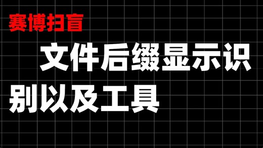 文件后缀怎么显示和隐藏？如何识别文件格式？赛博扫盲系列之文件后缀