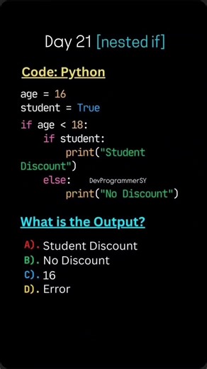 Day -21 basic test your coding skills python #70dayschallenge #coding #python