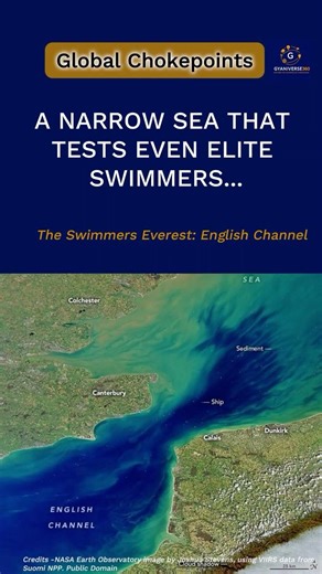 It’s the world’s busiest shipping lane, but some people choose to swim it! #globalchokepoints