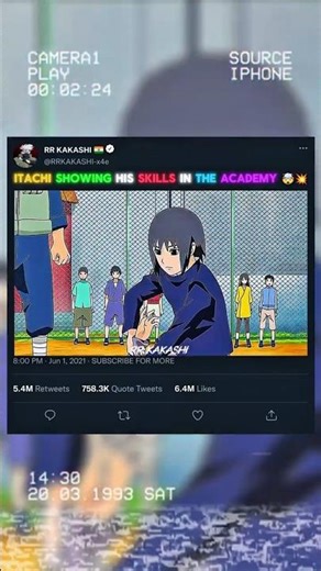 ITACHI SHOWING HIS SKILLS IN THE ACADEMY 🤯💥 || #shorts #anime #naruto